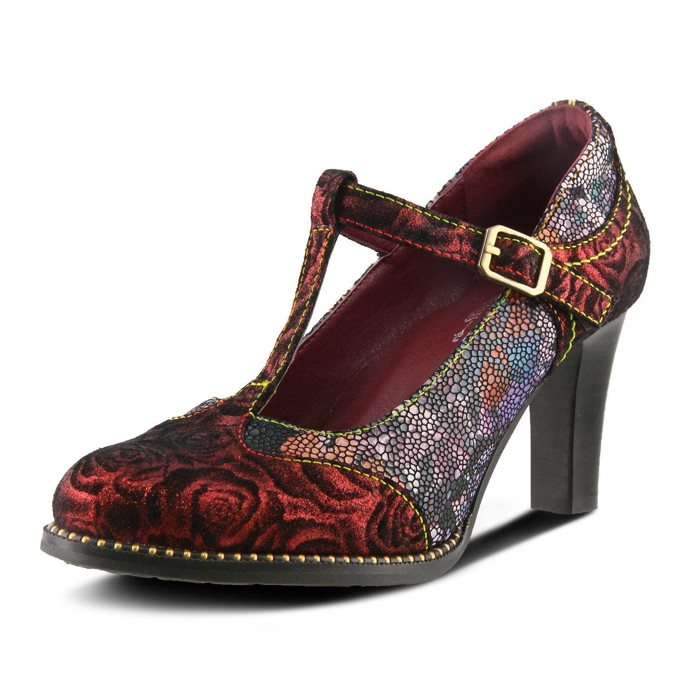 L'Artiste by Spring Step Mazie Bordeaux Multi Shoe US 9.5-10