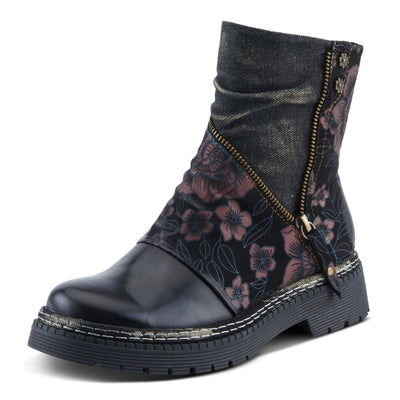 L'Artiste by Spring Step Women's Avrilrose Urban Booties, Black Multi, 8.5