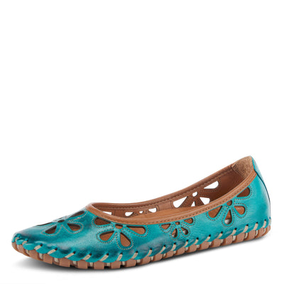 Spring Step Women's Rayely Ballerina Turquoise EU 36 / US 5.5-6