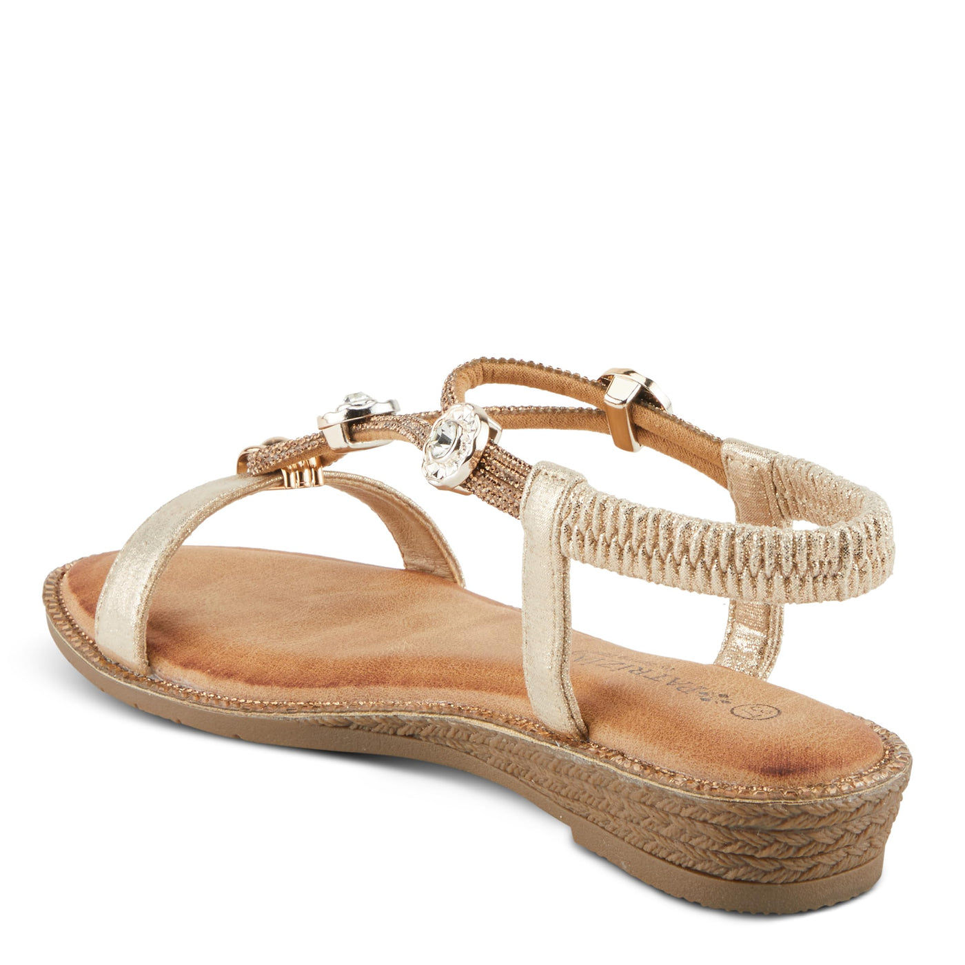 PATRIZIA Women's CHARMER T-Strap Flat Sandals Soft Gold EU 41 / US 9.5-10