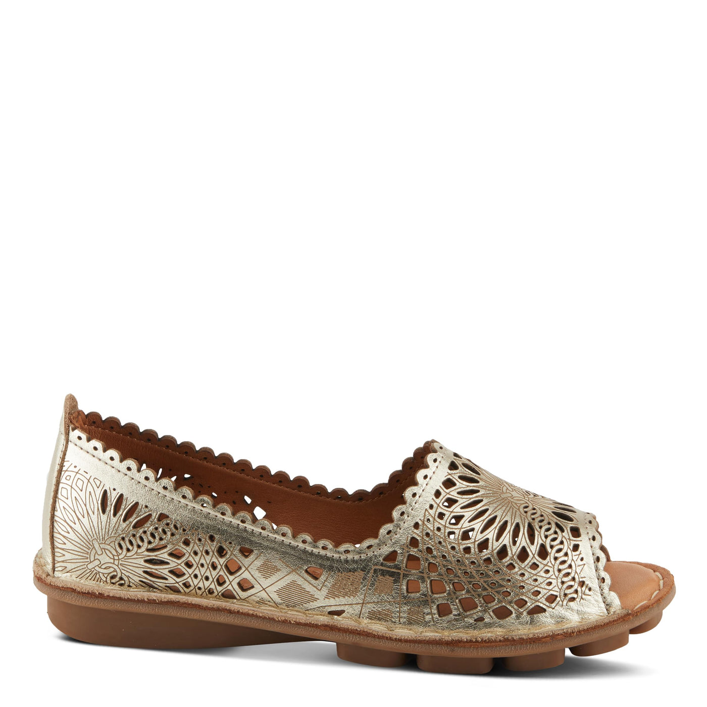 Spring Step Women's Brandal Shoes, Gold, 6.5-7