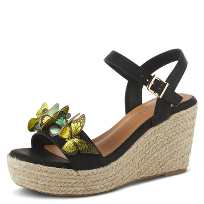 PATRIZIA Women's Flyaway Wedge Sandal Black EU 36 / US 5.5-6