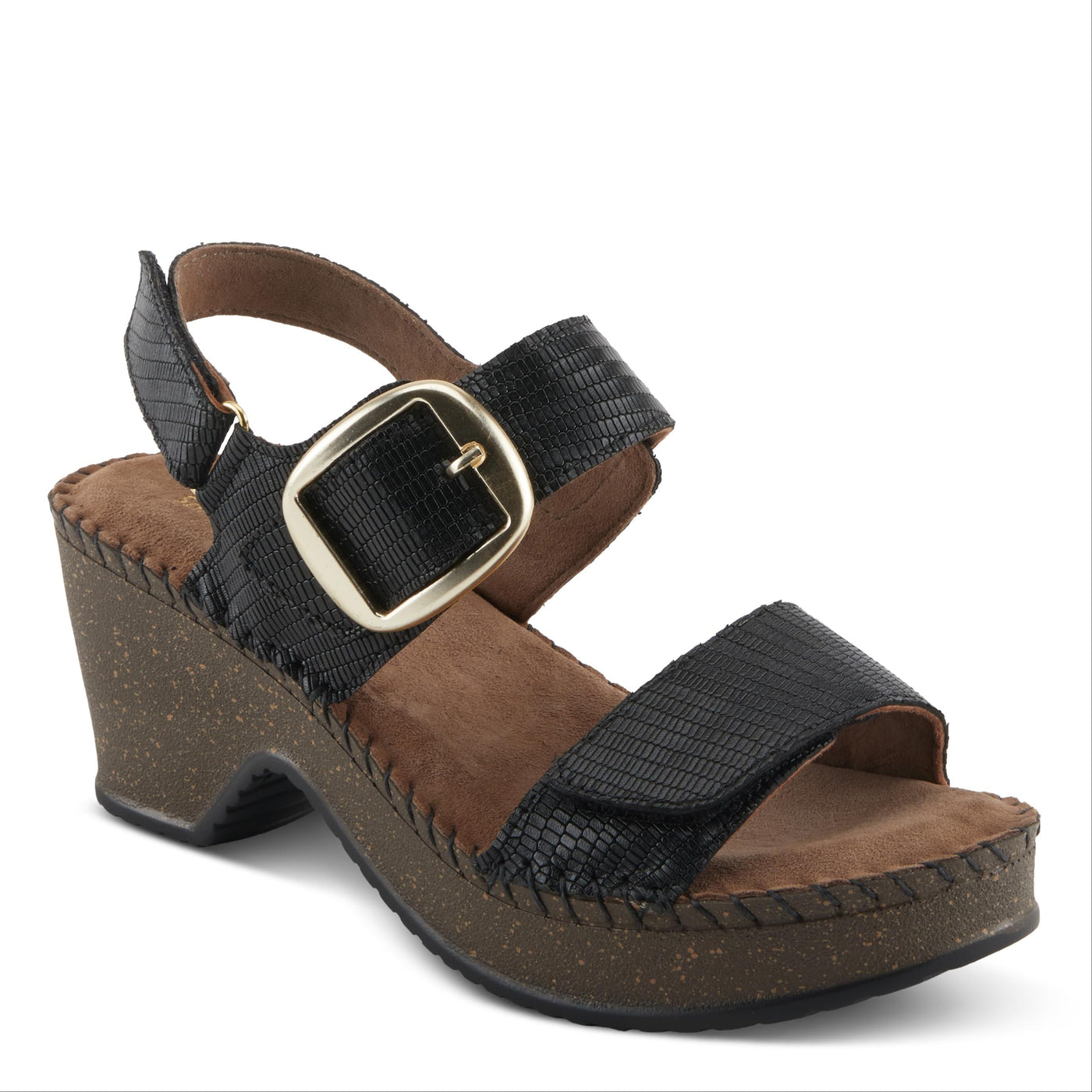 Spring Step CHENDA Women's Demi Wedge Sandals - Stylish & Comfortable, Sumptuous Suede Footbed