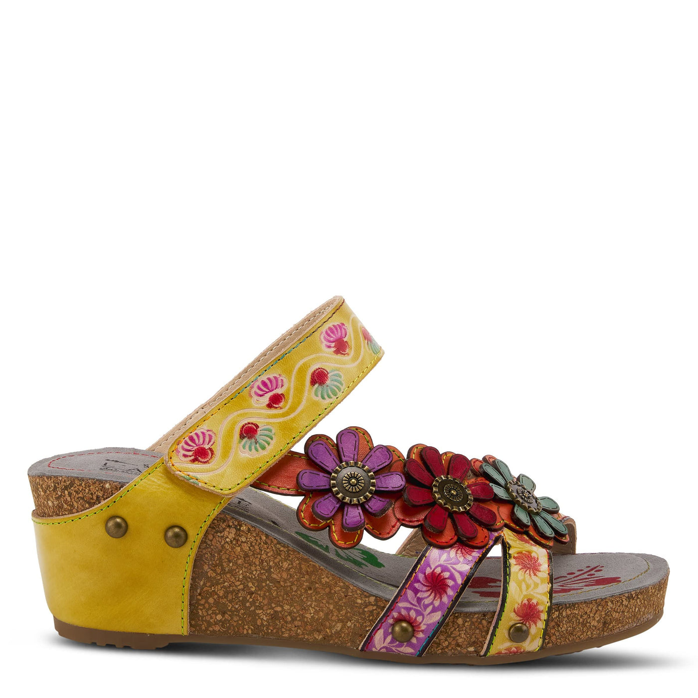 Spring Step L'Artiste Women's Delight Sandals Yellow Multi EU 40 / US 9