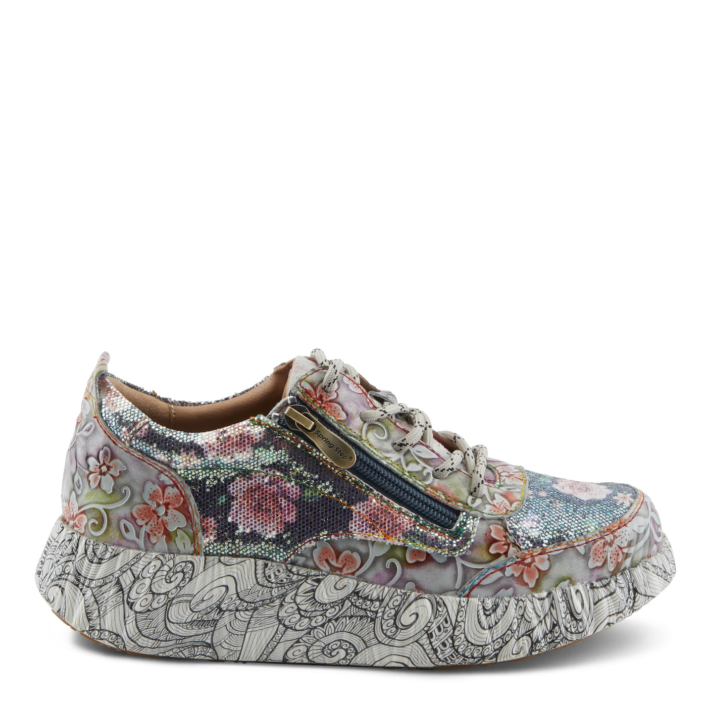 L'Artiste by Spring Step Women's Motion Sneaker, Grey Multi, 7.5-8
