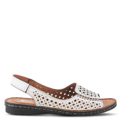 Spring Step Jordana Sandal, White, 38 Medium EU 7.5-8 US