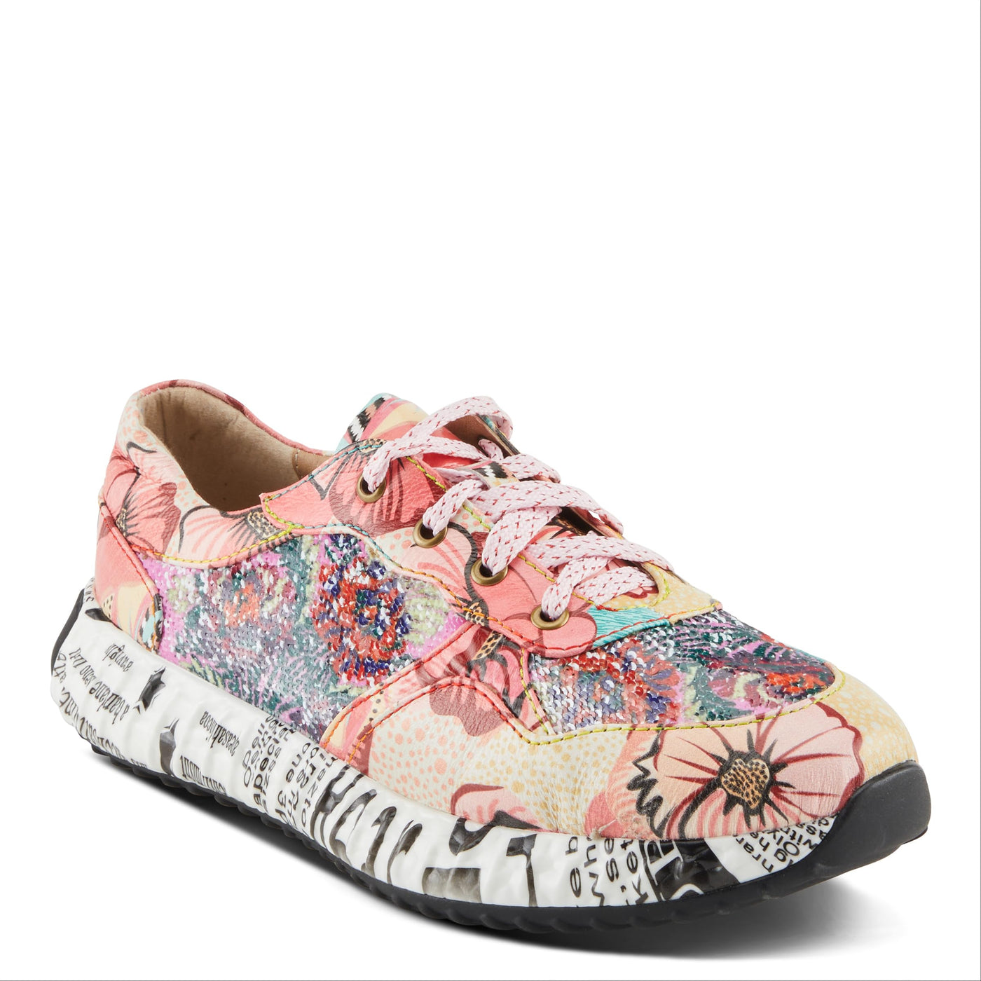 Spring Step L'Artiste Women's Cabaret Sequin Leather Fashion Sneakers - Stylish Comfort with a Sparkling Touch Pink Multi EU 41 / US 9.5-10
