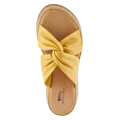 Spring Step Women's EBOSIA Slide Sandal Yellow EU 37/6.5-7