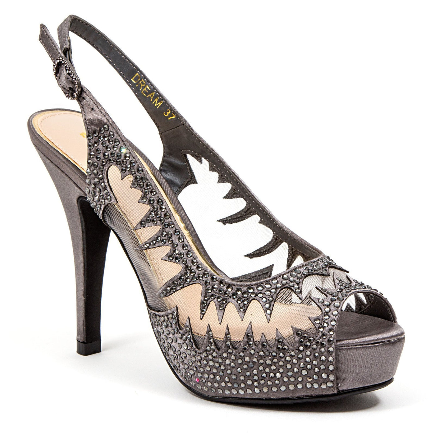 LADY COUTURE WOMEN'S MESH PLATFORM with STONE DREAM PEWTER 36