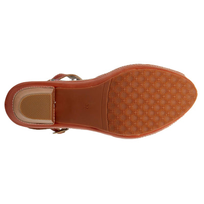 Spring Step L'Artiste Women's Avnia Ankle Strap Shoe Camel Multi EU 39 / US 8.5