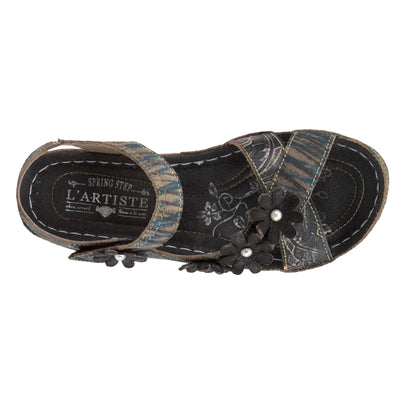 Spring Step L'Artiste Women's Mahvash Ankle Strap Sandal Black Multi EU 36 / US 5.5-6