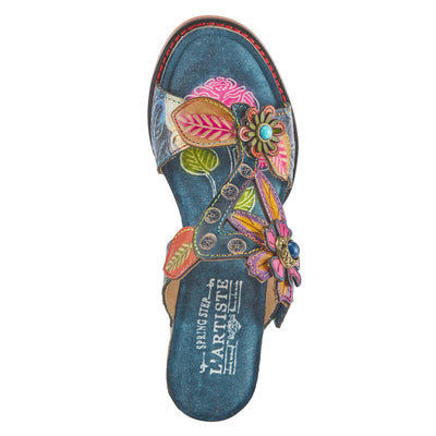 Spring Step L'Artiste Women's Rossie Slide High Heel SandalNavy Multi EU 40 / US 9