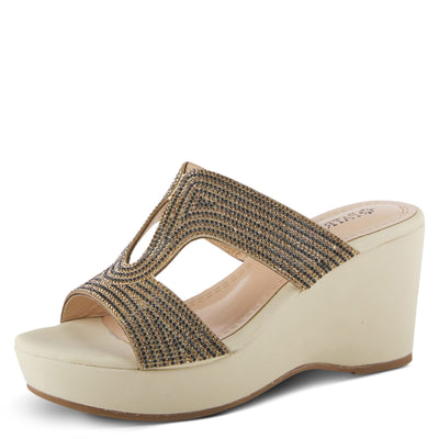 PATRIZIA Women's Cherlyn Slide Wedge Sandal Beige EU 40 / US 9