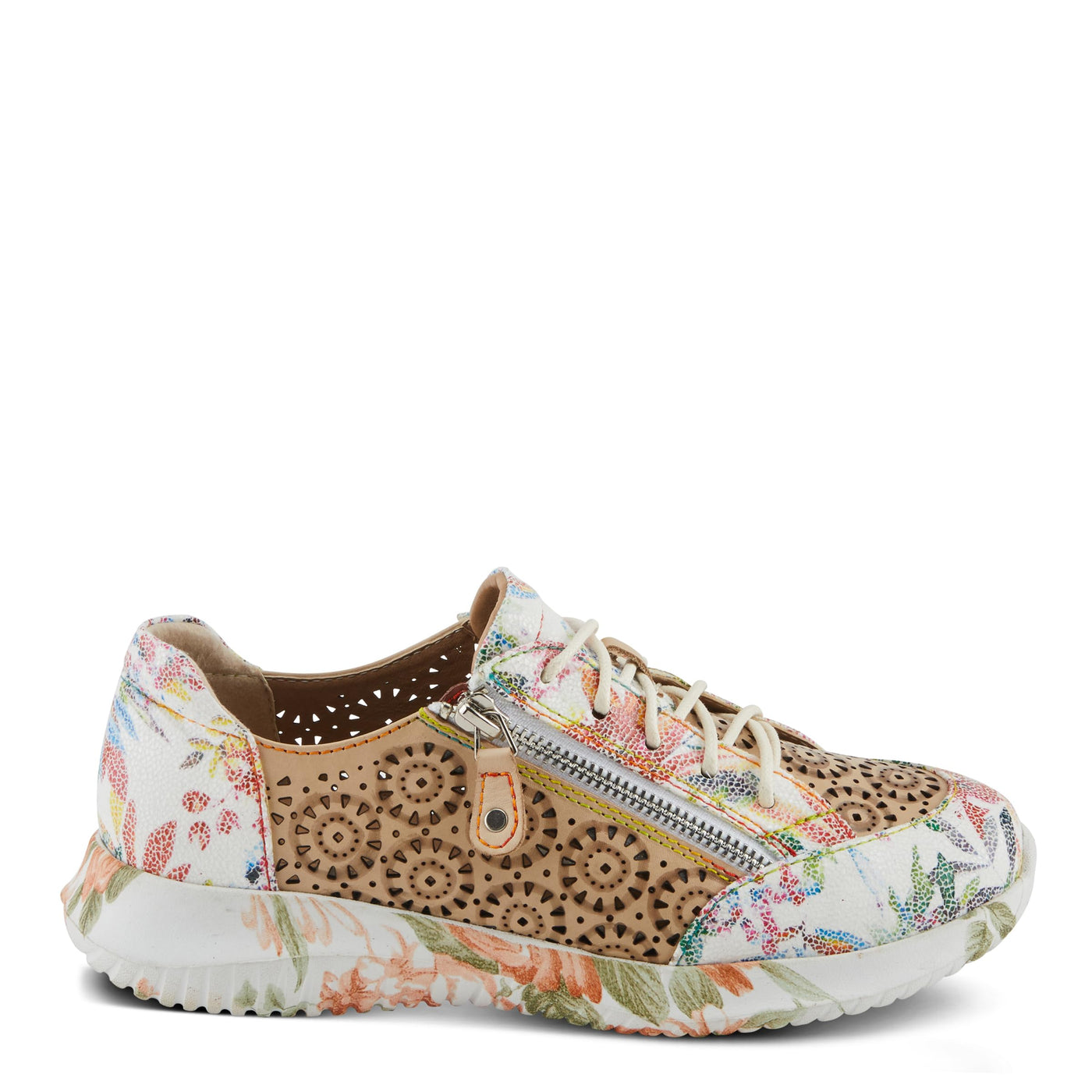 L'Artiste by Spring Step Women's Jazzie Sneaker, Beige Multi, 6.5-7