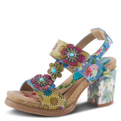 Spring Step L'Artiste Women's Guitarra Back Strap High Heel Sandal Blue Multi EU 42 / US 10.5-11