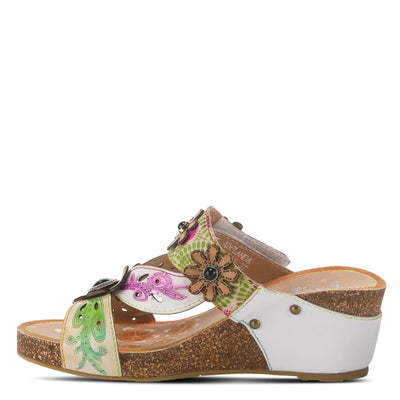 Spring Step L'Artiste Women's Adelanda Slide Sandal White Multi EU 35 / US 5