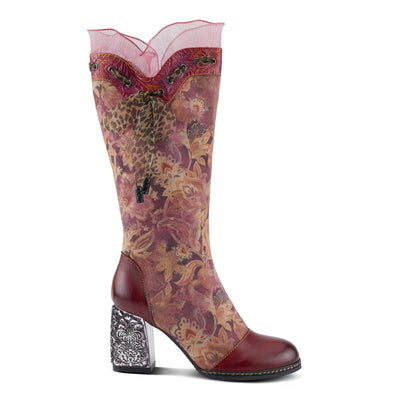 Spring Step L'Artiste Rorria Women's Statement Bootie - Crinoline Details, Cheetah Print Lace, Feminine & Playful Ankle Boots