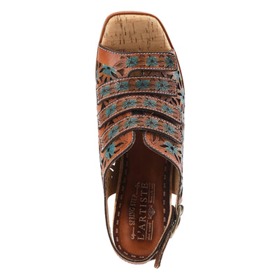 Spring Step L'Artiste Women's Ornate Slingback Sandal Camel Multi EU 38 / US 7.5-8