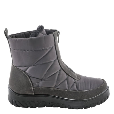 Flexus Spring Step Lakeeffect Boots for Women - Waterproof Ladies Boots with Front Zipper Closure - Women's Snow Boots for Winter - Grey Boots EU 40 / US 9