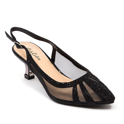 Ninety Union Macy Rhinestone Trimmed Sling Back, Black, 9