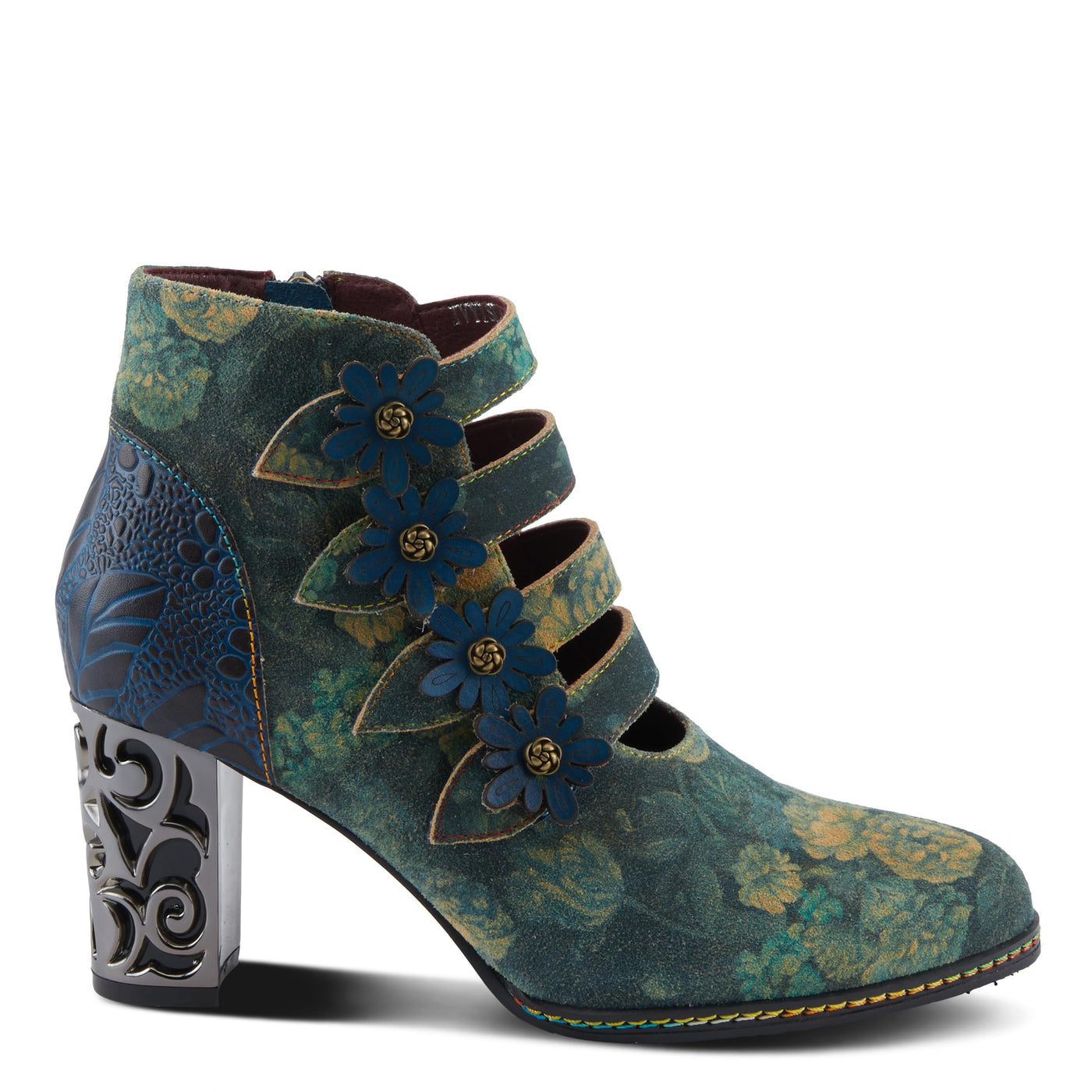 Spring Step L'Artiste Ivyisla Women's Versatile Shootie - Perfect with Leggings, Socks, or Barefoot, Chic & Comfortable Booties Green Multi EU 39 / US 8.5