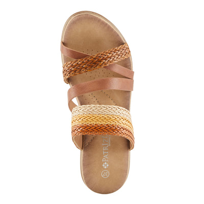PATRIZIA Women's MAHINA Cross-Strapped Wedge Sandals Brown Multi EU 41 / US 9.5-10