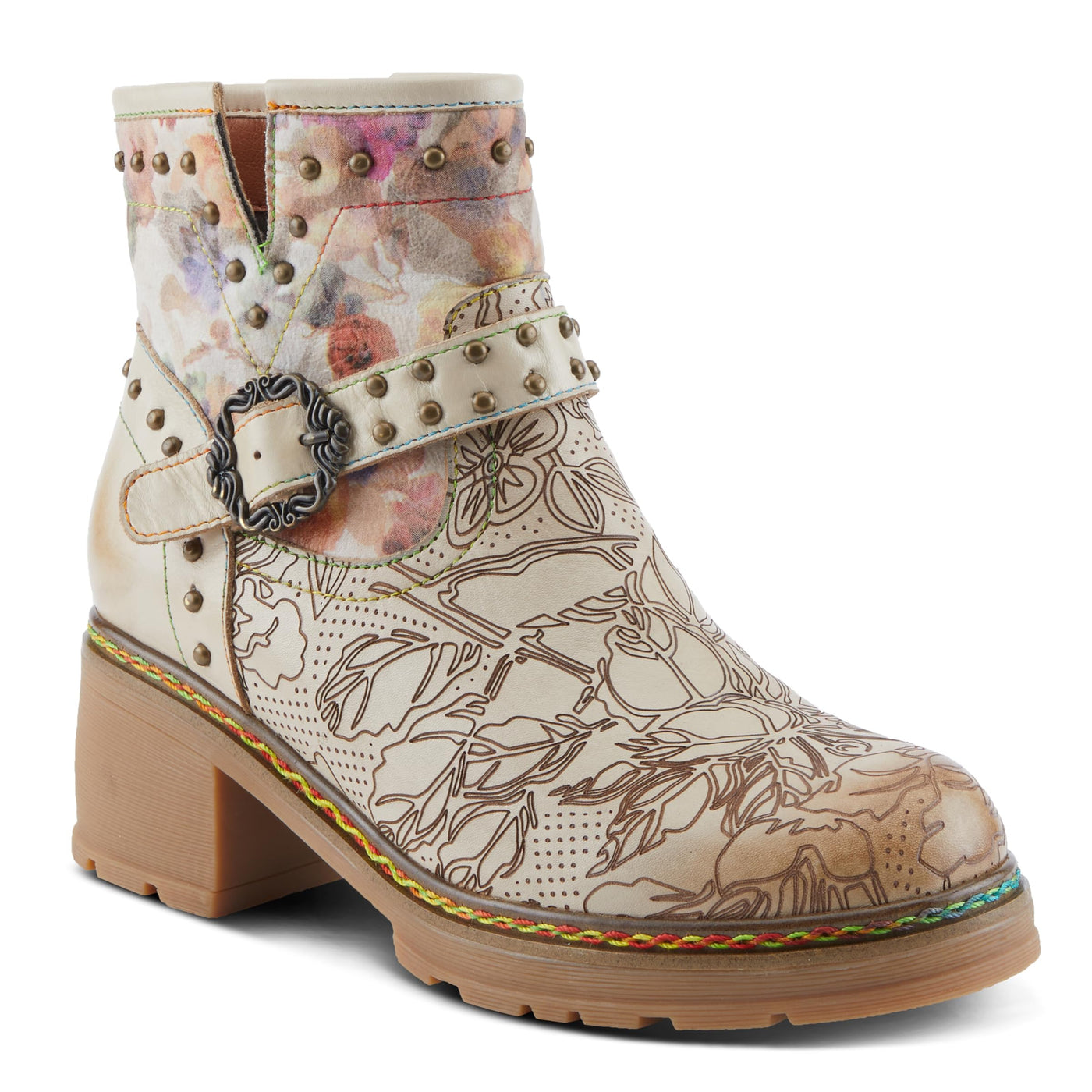 L'Artiste by Spring Step Women's Branchout Fashion Boot, Beige Multi, 6