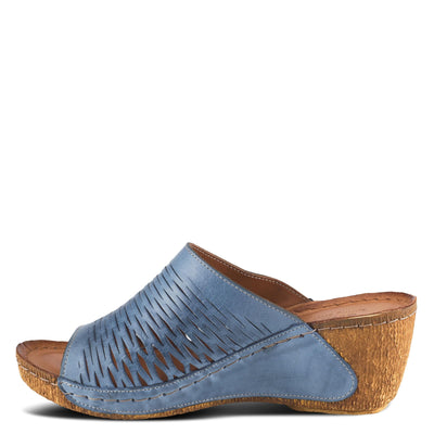 Spring Step Women's CUNACENA Slipper, Blue, 6.5-7