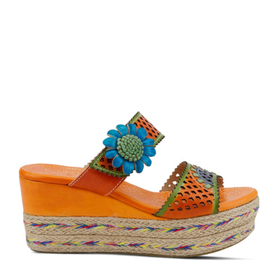 L'Artiste by Spring Step Virgie Orange Multi Leather 38 (US Women's 7.5-8) M