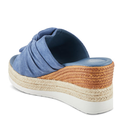 PATRIZIA Women's BELLALUCE Slide Wedge Sandals Blue EU 38 / US 7.5-8