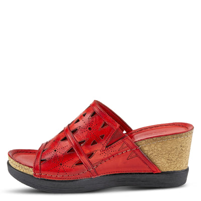 Spring Step Women's Fusawedge Wedge Sandal Red EU 36 / US 5.5-6
