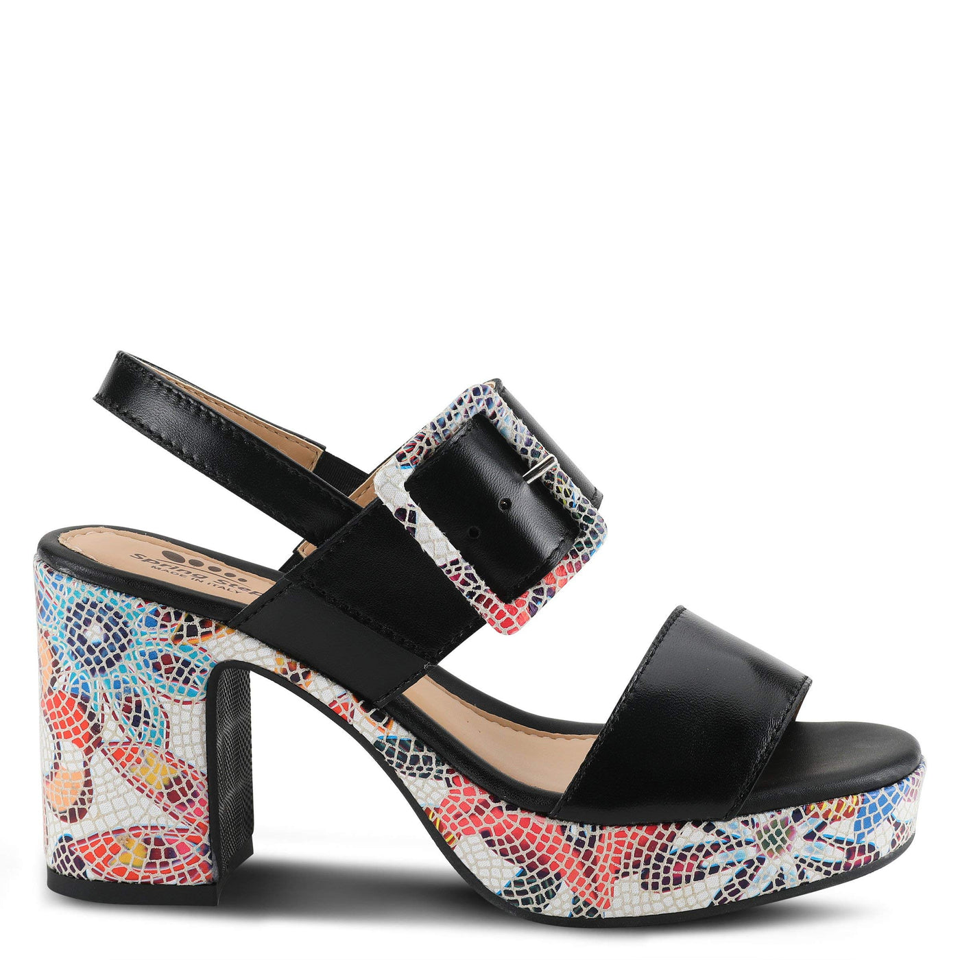 Spring Step Women's Azucar Ankle Strap Black Multi EU 39 / US 8.5