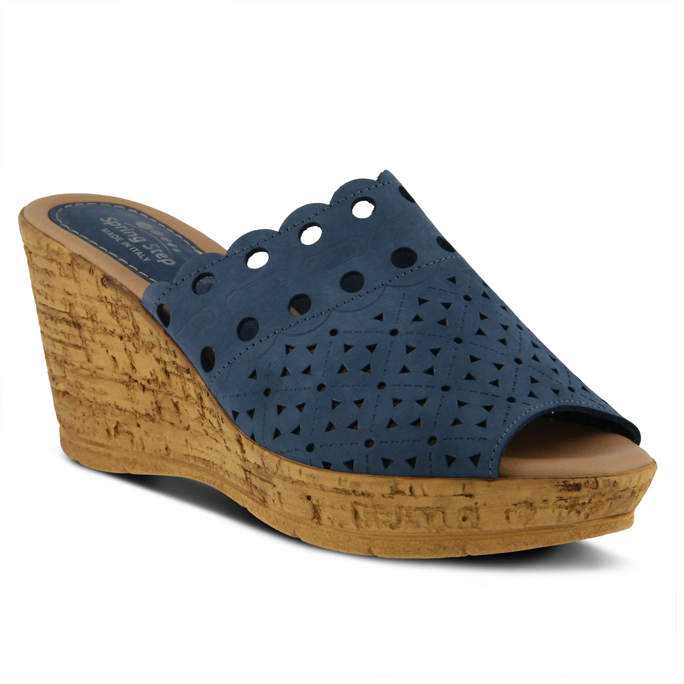 Spring Step Women's NAVA Wedge Sandal, Blue, 36 M EU (US 5.5-6 US)