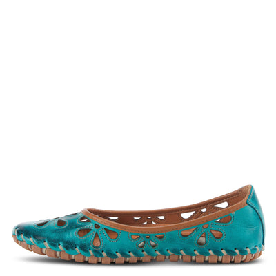 Spring Step Women's Rayely Ballerina Turquoise EU 42 / US 10.5-11