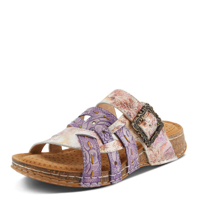 Spring Step L'Artiste Women's CALAMITYJAY Shimmering Comfort Sandals | Stylish and Practical Purple Multi EU 39 / US 8.5