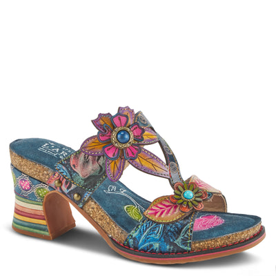 Spring Step L'Artiste Women's Rossie Slide High Heel SandalNavy Multi EU 40 / US 9
