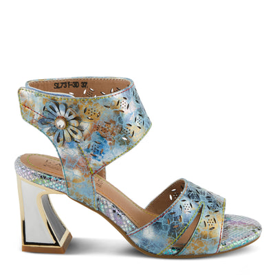 Spring Step L'Artiste Women's POSTER-METAL Metallic Leather Sandals, Artistic Elegance and Modern Design