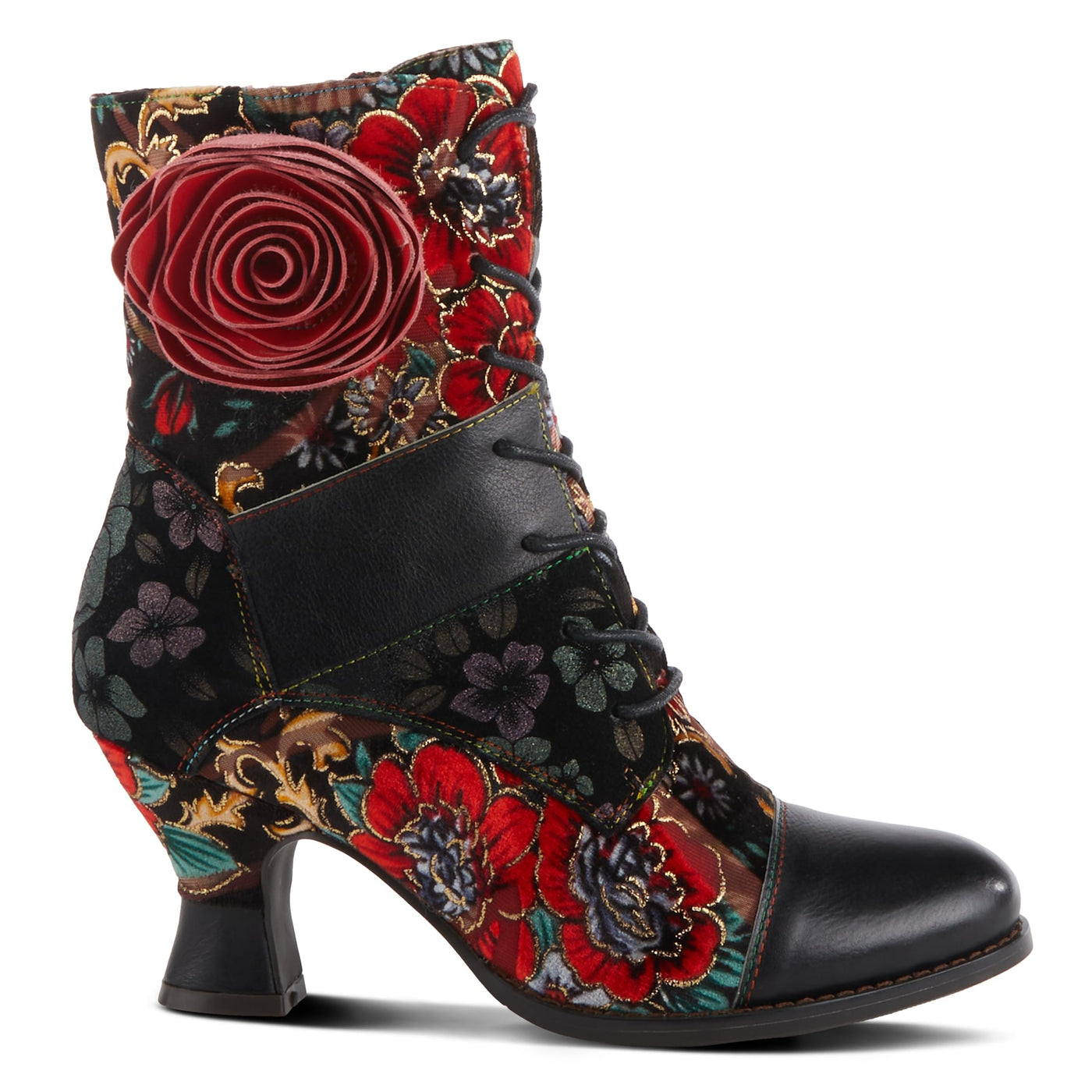 L'Artiste by Spring Step Women's Roselia Fashion Boot, Black Multi, 10.5-11