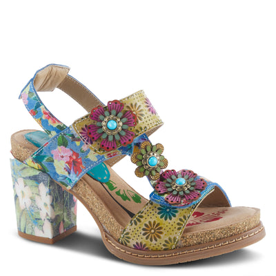 Spring Step L'Artiste Women's Guitarra Back Strap High Heel Sandal Blue Multi EU 42 / US 10.5-11