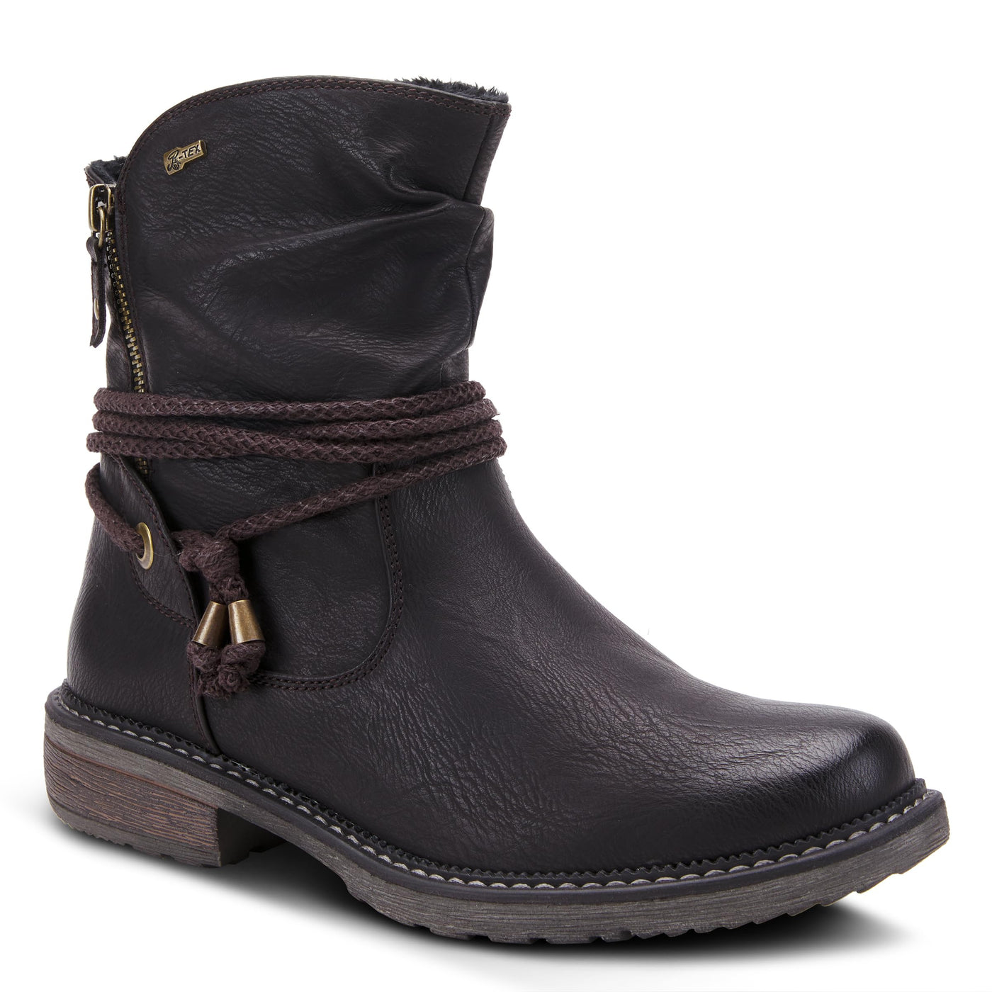 Spring Step Relife Kathie Mid-Calf Boots for Women - Waterproof Ladies Boots With Zipper Closure - Western Low Heel Ankle Boots for Women - Black EU 41/9.5-10