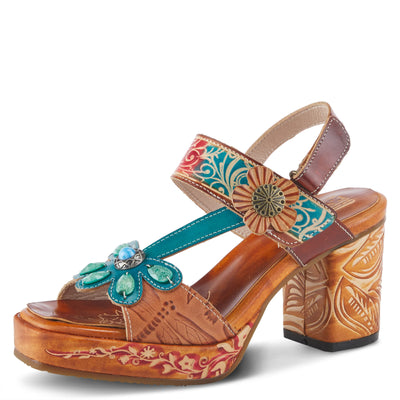 Spring Step L'Artiste Women's Gomma High Heel Sandal Camel Multi EU 35 / US 5