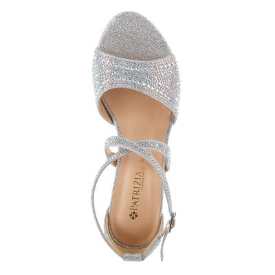 PATRIZIA Women's Delamore Open-Toe Sandal Silver EU 35 / US 5