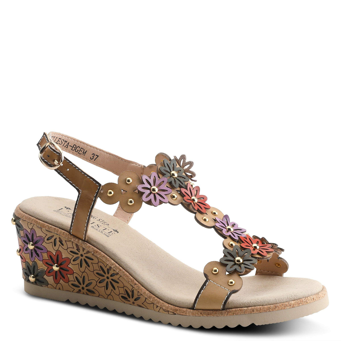 L'Artiste by Spring Step Wellesta Beige Multi Leather 42 (US Women's 10.5-11) M