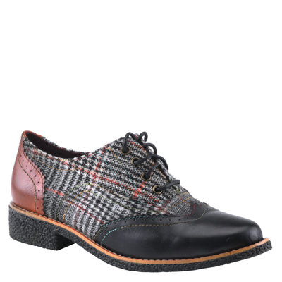 LArtiste by Spring Step Women MUGGIASTI Oxford Flat, Black Multi, 9