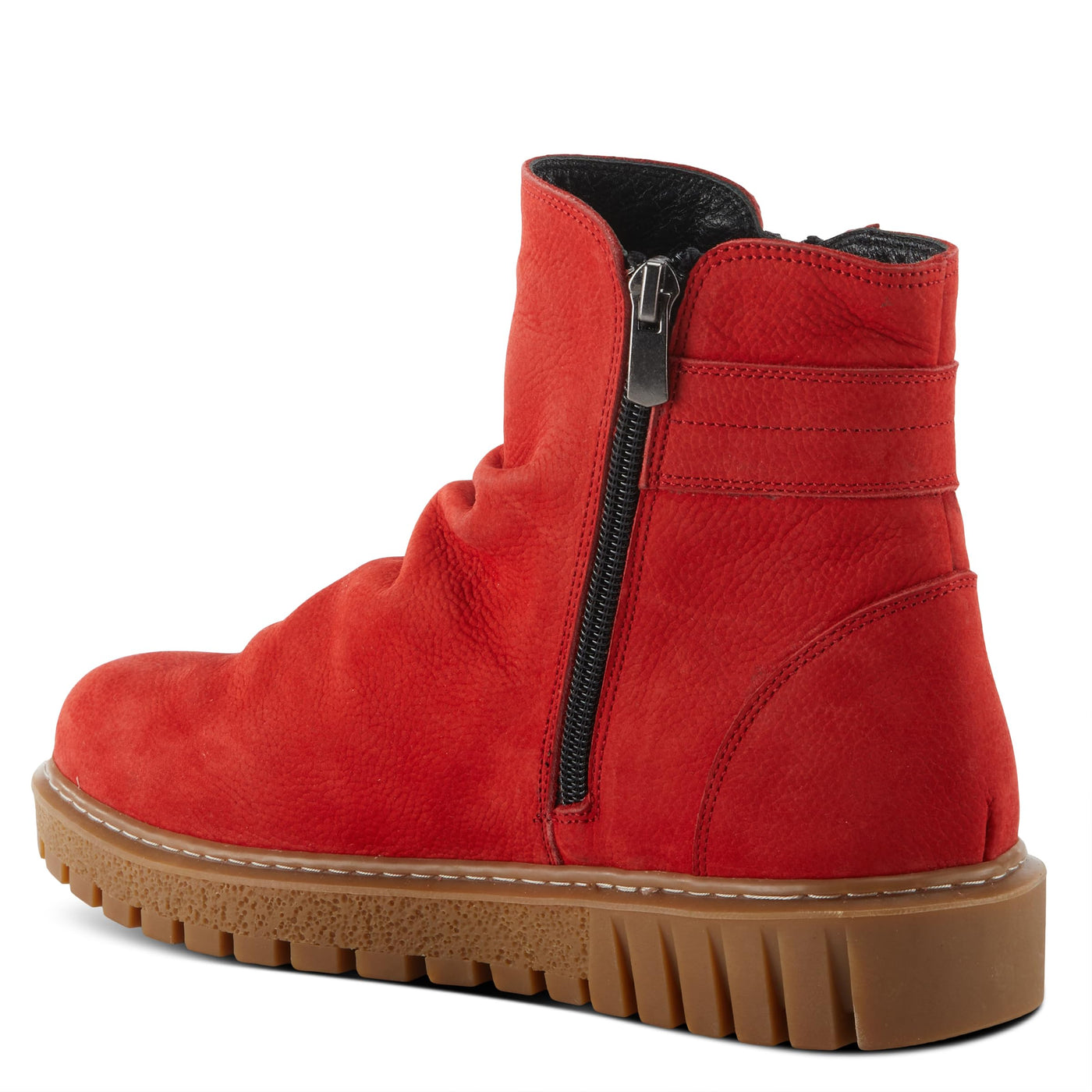 Spring Step Women's Addlyn Nubuck Leather Bootie Red Nubuck EU 35 / US 5