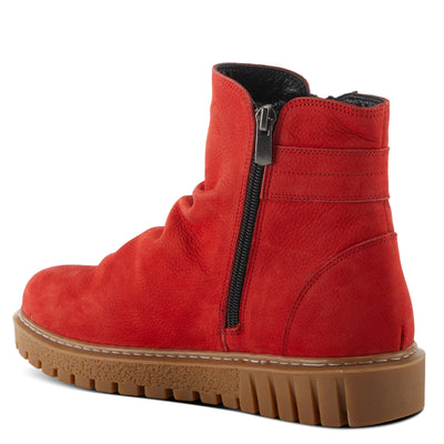 Spring Step Women's Addlyn Nubuck Leather Bootie Red Nubuck EU 35 / US 5