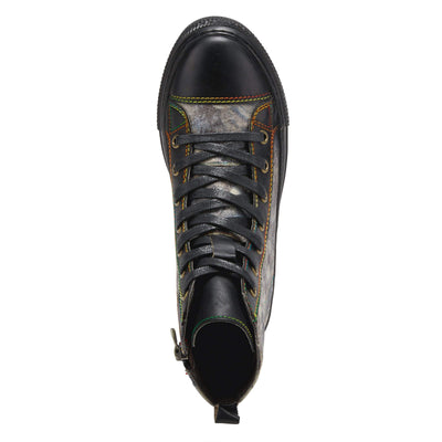 Spring Step L'Artiste' Women's Combat-Rose Fashion Boot, Black, 5.5-6