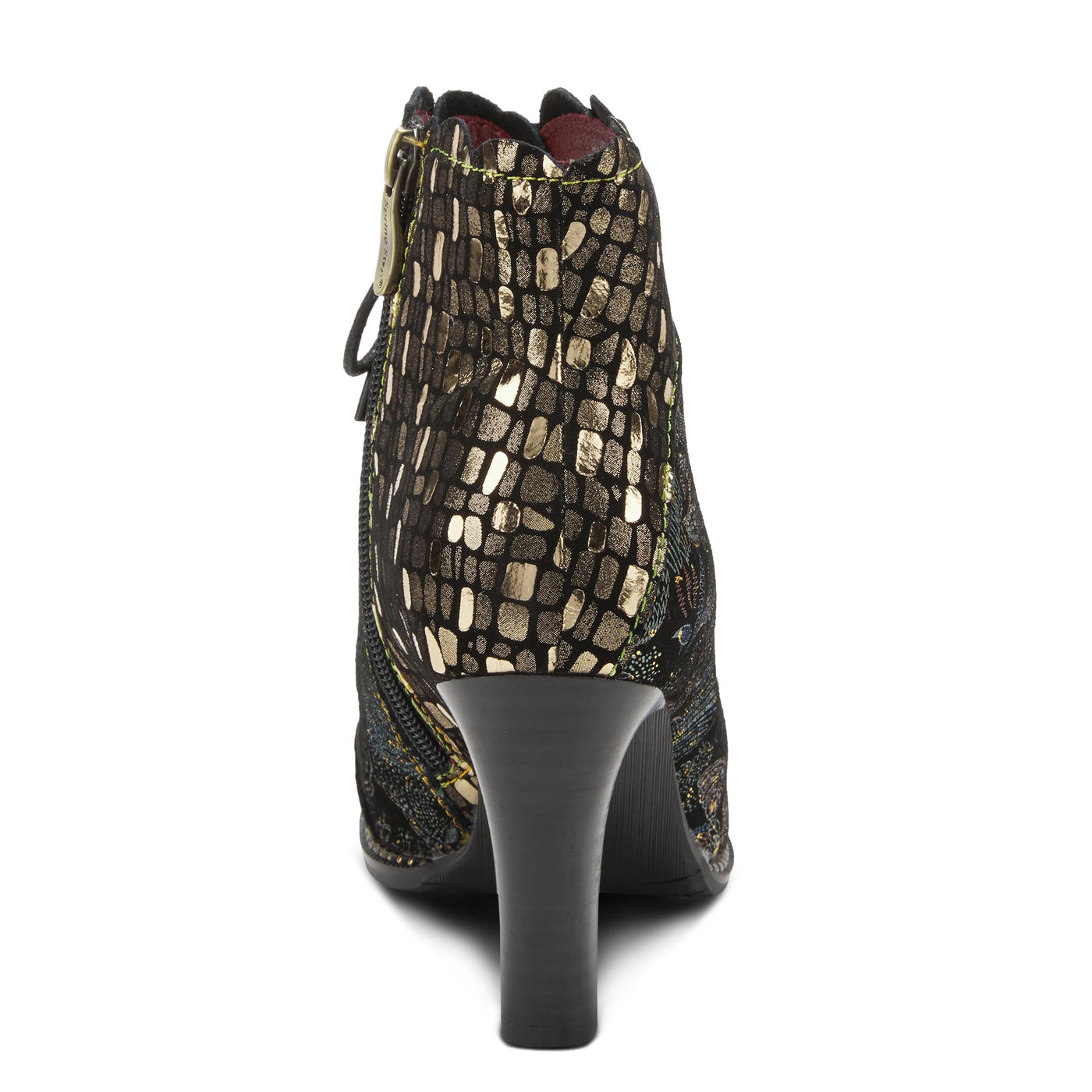 Spring Step L'Artiste Women's Glitterail Leather Bootie Gold Multi EU 41 / US 9.5-10