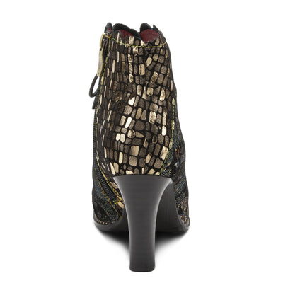 Spring Step L'Artiste Women's Glitterail Leather Bootie Gold Multi EU 41 / US 9.5-10