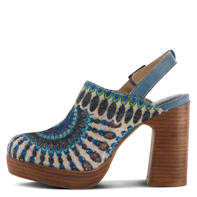 Spring Step L'Artiste Women's Zipi Leather Shootie Blue Multi EU 36 / US 5.5-6